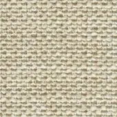 Woven fabric swatch, off-white and beige tones, horizontal banded texture with nubby elements, natural fiber appearance, matte finish.